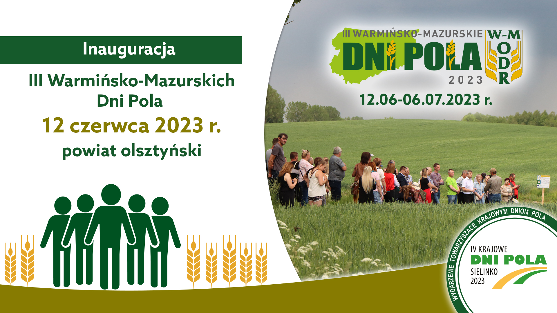 Inauguracja III Warmińsko-Mazurskich Dni Pola 12 czerwca 2023 r. powiat olsztyński
