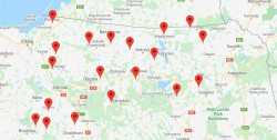 Aktualne dane  meteorologiczne ze stacji usytuowanych na terenie województwa warmińsko-mazurskiego