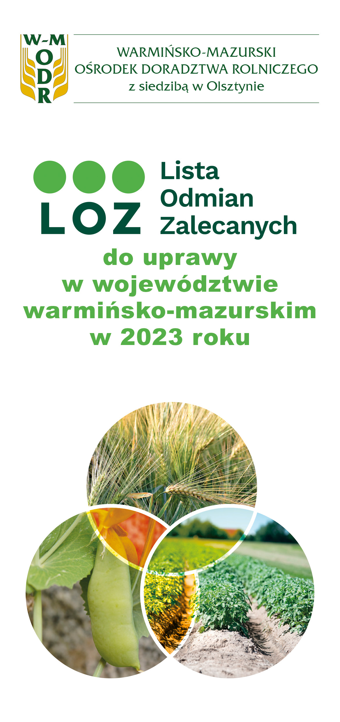 Lista odmian zalecanych do uprawy w województwie warmińsko-mazurskim w 2023 roku