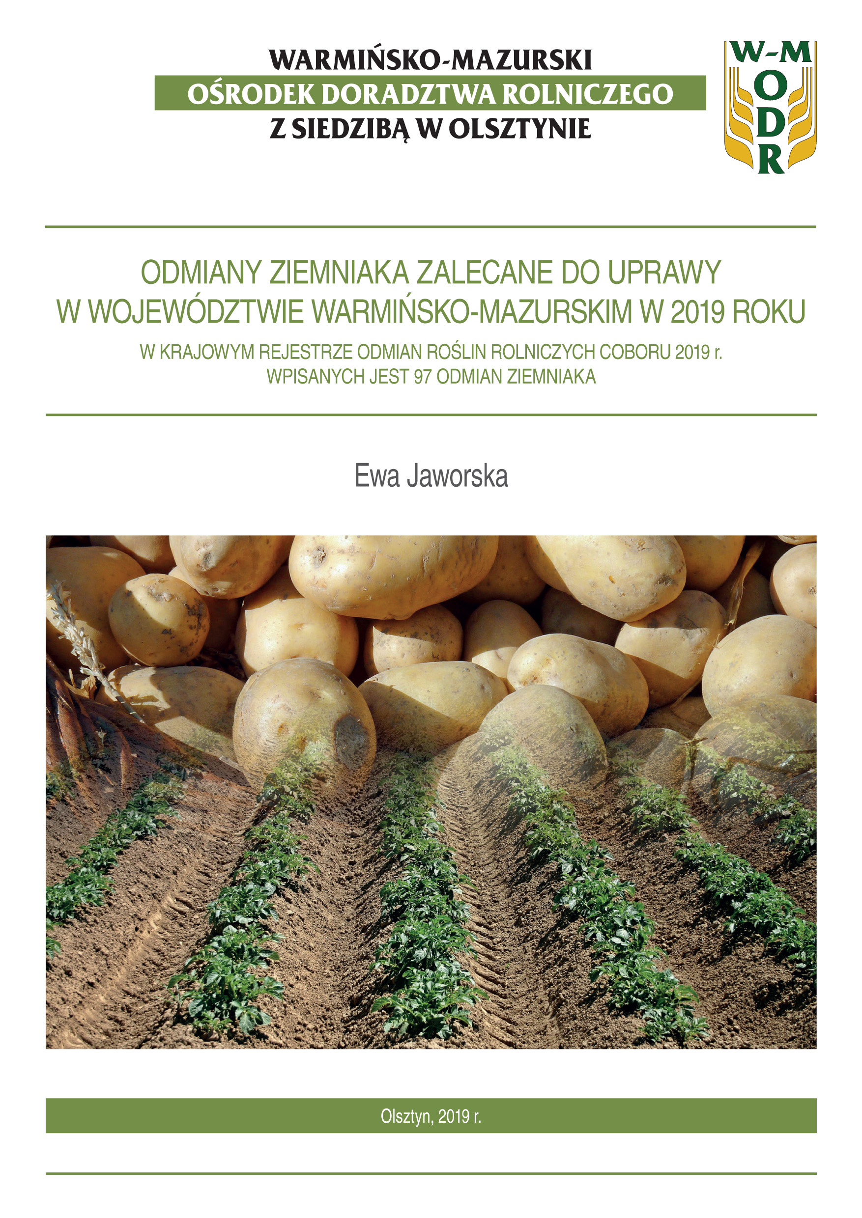 Odmiany ziemniaka zalecane do uprawy w województwie warmińsko-mazurskim w 2019 roku